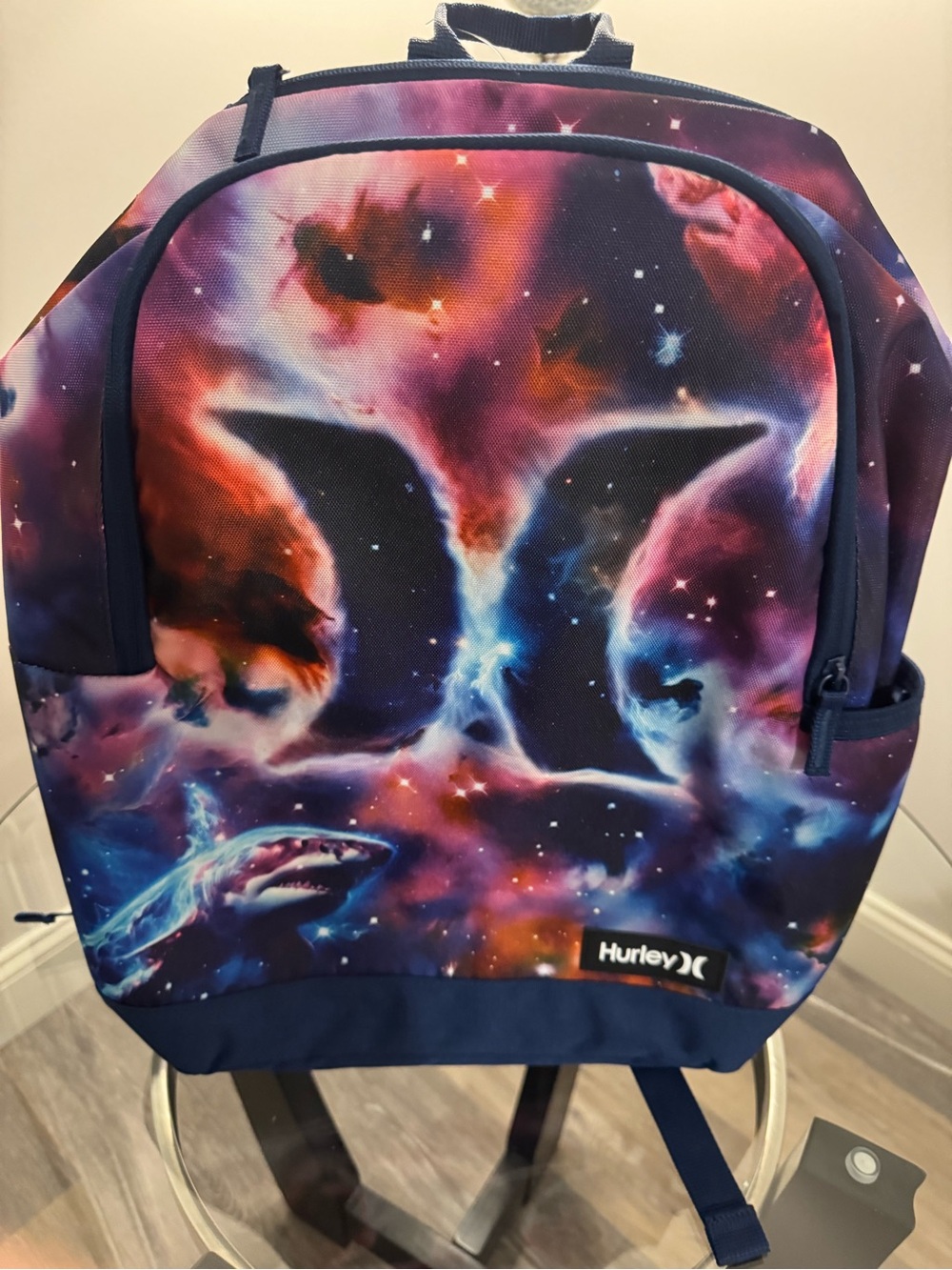 NWT Hurley Galaxy Print Backpack in Navy, Purple, Pink and Blue